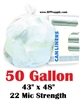 50 Gallon Garbage Bags Can Liners 50 GAL Trash Bags