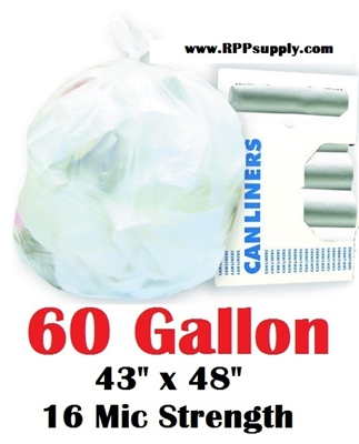 60 Gallon Garbage Bags Can Liners 60 GAL Trash Bags