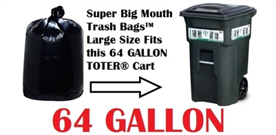 64 Gallon Trash Bags Super Big Mouth Trash Bags 64 GAL