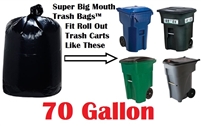 70 Gallon Trash Bags Super Big Mouth Trash Bags Large Industrial 70 GAL Garbage Bags Can Liners