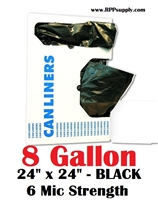 8 Gallon Garbage Bags Can Liners 8 GAL Trash Bags Black