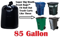 85 Gallon Trash Bags Super Big Mouth Trash Bags X-Large Industrial 85 GAL Garbage Bags XL Can Liners Extra Large