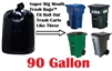 90 Gallon Trash Bags Super Big Mouth Trash Bags X-Large Industrial 90 GAL Garbage Bags XL Can Liners Extra Large