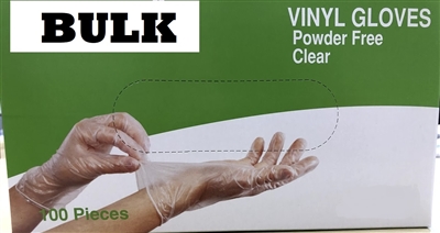 Bulk Discount Disposable Powder Free Vinyl Daycare Gloves LARGE