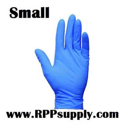 Disposable Blue Nitrile Powder Free Daycare Gloves 10 x 100ct SMALL