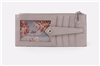 Ladies leather card case wallet in grey driftwood..