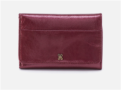 Ladies metallic iris Trifold Leather Wallet