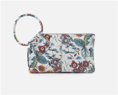 Women's HOBO Sable Clutch handbag in botanic printed leather.
