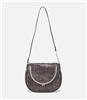 Women's metallic black shoulder bag with clasp closure from HOBO Bags.