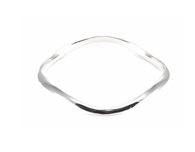 Indiri Collection Sterling Silver Wavy Bangle Bracelet