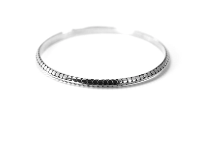 Indiri Collection Sterling Silver Dot Bangle Bracelet