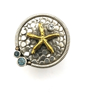 Ladies Sterling Silver ring with Bronze Starfish from Mars & Valentine