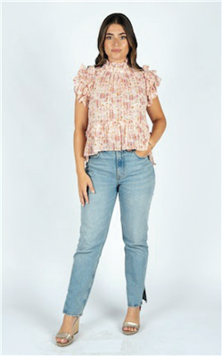 Punk Floral Embroidered Short Sleeve Top from Meet Me in Santorini.