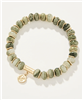 Silver Leaf Jasper 8mm Stretch Bracelet from Spartina 449