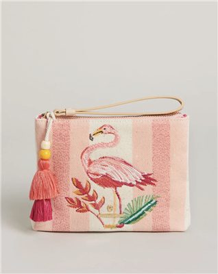 Spartina 449 Carina Wristlet with Stripe and Flamingo