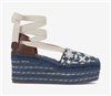 Vince Camuto Tishea Platform Wedge Indigo and Cream.