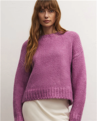 Azalea Pink Chunky Toile Sweater from ZSupply.