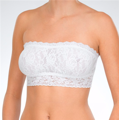 white lace bandeau bralette