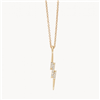 Women's 18 inch matte gold necklace with lightning bolt from Spartina 449