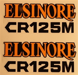 1974 1975 Honda CR125M Elsinore sidepanel decals