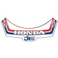 JT Racing Honda Visor decal