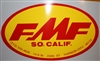 FMF XL Oval Yellow Red sticker decal