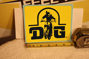 DG decal yellow / blue - decal sticker - large