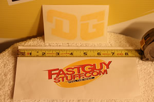 DG Helmet / Fender Decal - Die Cut Yellow