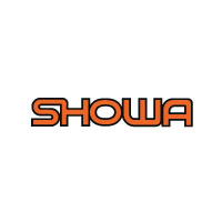 Showa medium neon orange die cut decal set