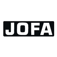 Jofa Black w/white Lettering Decal