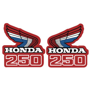 1986 Honda CR250R Radiator Shroud Wing decal stickers