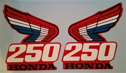 1987Honda CR250R Radiator Shroud Wing decal stickers