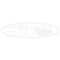 JT Oval Stretch Die Cut Decal - White