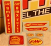 FMF BMX Team Replica frame sticker decal kit