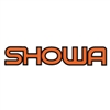 Showa Fork neon orange die cut decal sticker set black outline