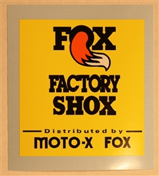 Fox Factory Shox vintage vertical yellow decal