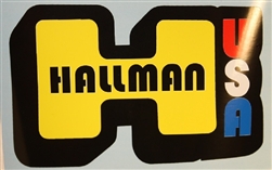 Hallman USA yellow H - decal sticker