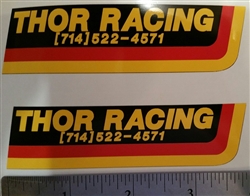 Thor Racing swingarm yellow / red decal sticker set