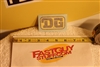 DG rectangle decal sticker - Yellow / Blue 80's era