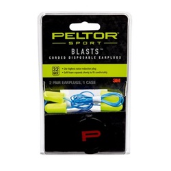 Peltor Blasts 2 - Pack Disosable Foam Ear Plugs Corded