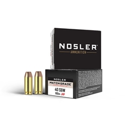 Nosler .40 S&W Match Grade JHP 180gr - 20rd Box