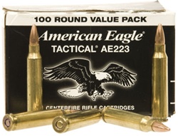 Federal AE 223 55GR FMJ 100RD Bulk Pack