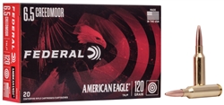 Federal 6.5 Creedmoor 120gr American Eagle TMJ 20rd Box