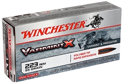 Winchester Varmint X .223 Remington 55gr Polymer Tip - 20 Rd Box