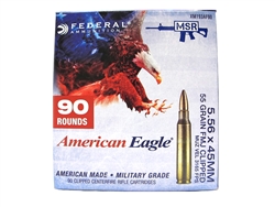 Federal American Eagle XM193 5.56 FMJ on 10rd Stripper Clips 90rd Box