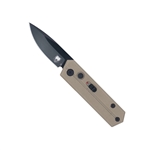 CobraTec Stinger Auto Folding Kife w/ Black D2 Steel Blade & Tan G10 Scales