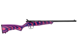 Savage Arms Rascal 22LR Bolt Action Single Shot Youth Rifle w/ Threaded Barrel - Pink / Purple