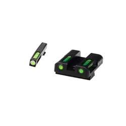 Hi-Viz Glock Litewave H3 Tritium/Litepipe Sight Set - 45 ACP / 10MM