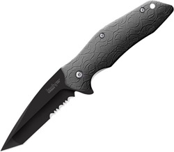 Kershaw Kuro Black Serrated Tanto Knife w/ SpeedSafe