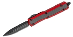 Microtech Makora D/E OTF Auto Knife Red / Black / Carbon Fiber - 3.3" Blade